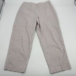 Talbots Women's Stretch Plaid Ankle‎ Pants Size 12 Career Casual Chic